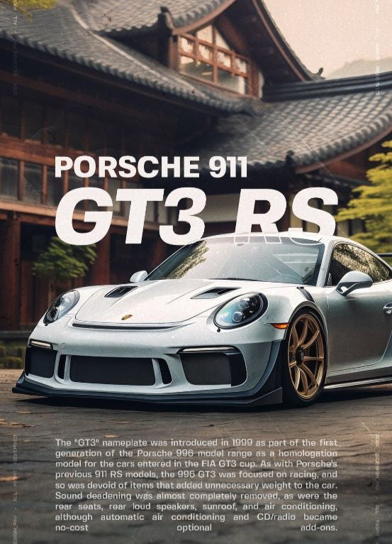 PORSCHE GT3 RS weissach